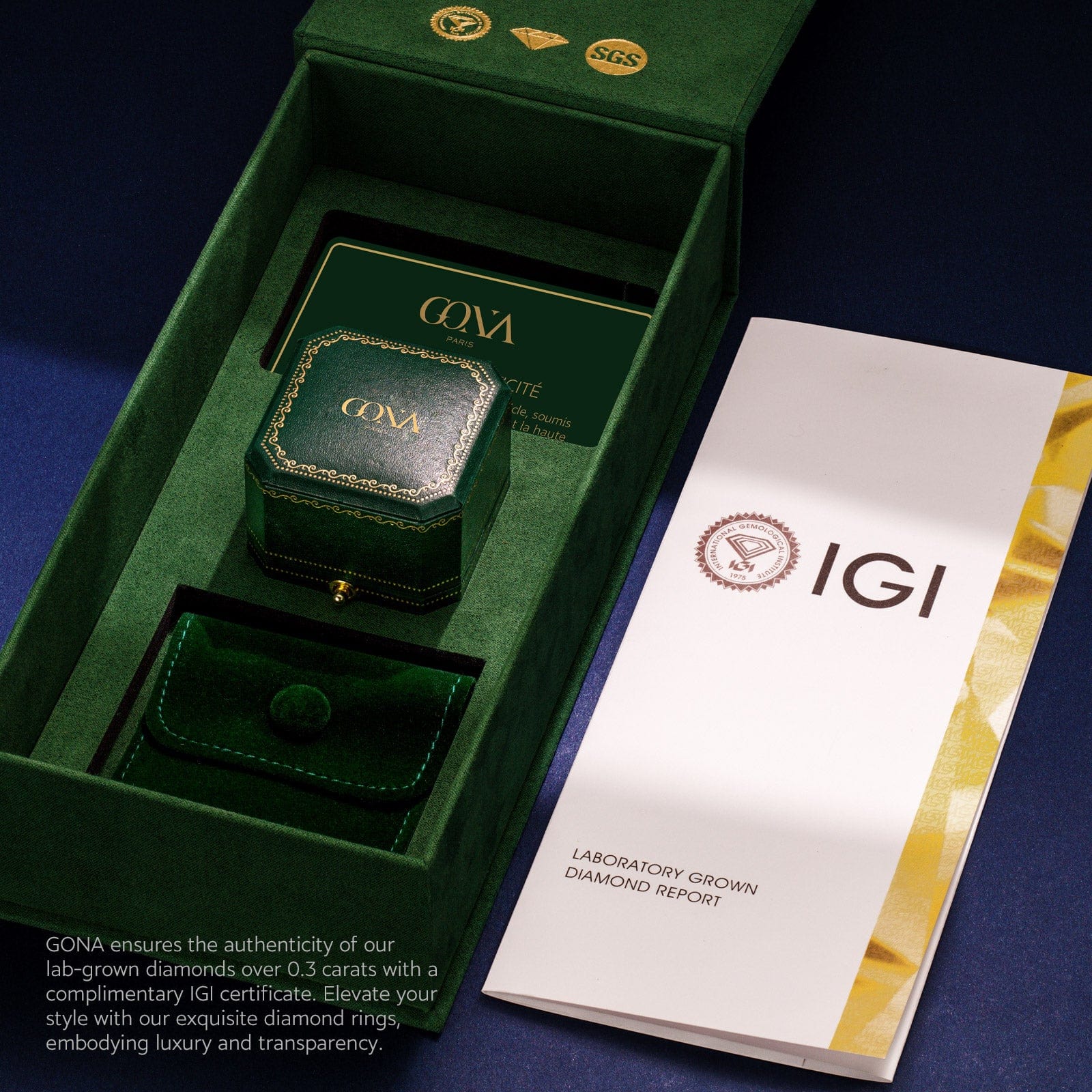 GENUINE LOVE Solitaire Engagement Ring - 1.00 Carat 14K Yellow Gold with a Round Brillant Cut Lab-Grown Diamond