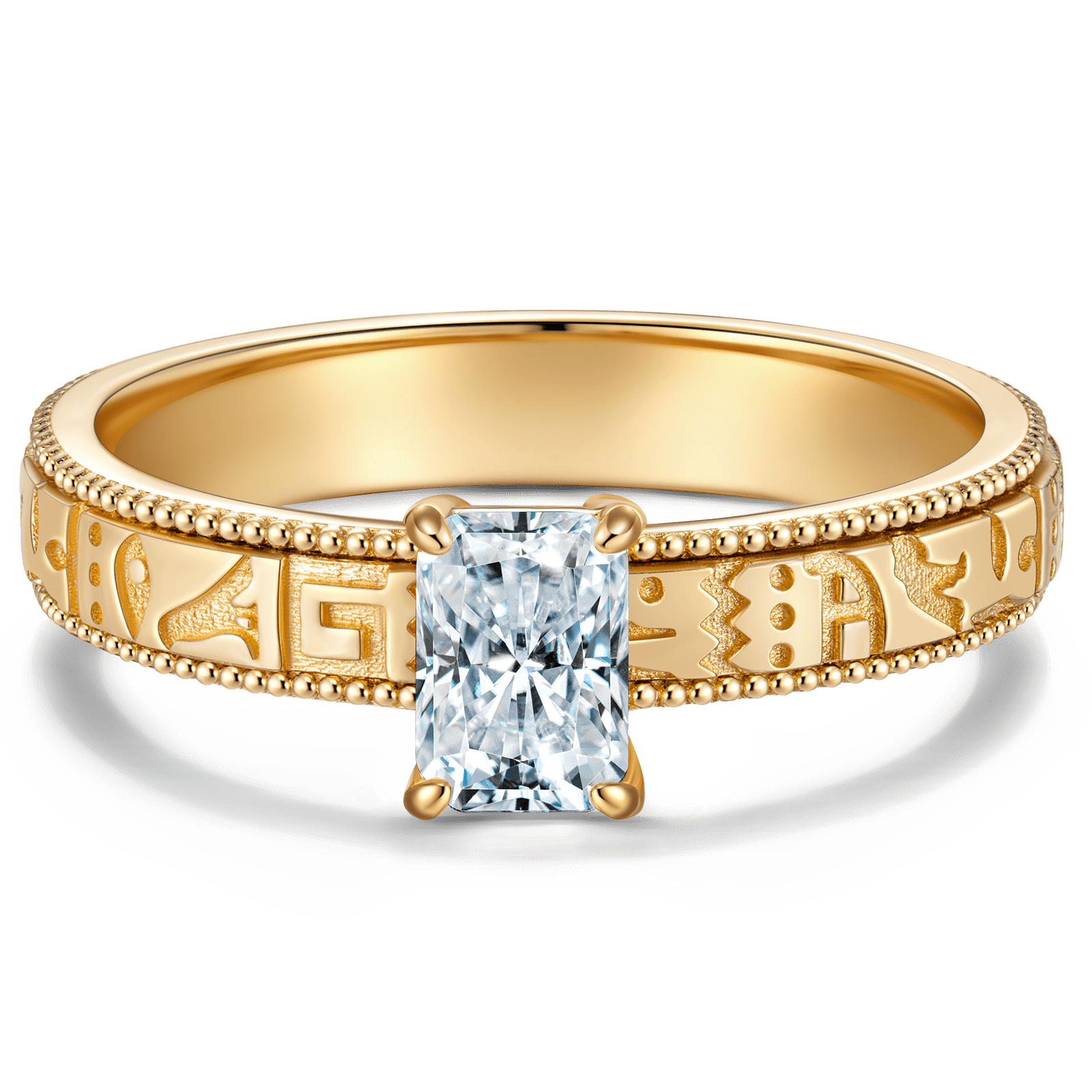 The Destiny Solitaire Engagement Ring - 1.00 Carat 14K Yellow Gold with a Radiant Cut Lab-Grown Diamond