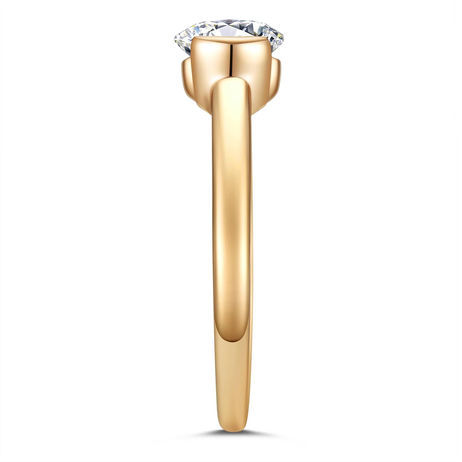 GENUINE LOVE Solitaire Engagement Ring - 1.01 Carat 14K Yellow Gold with a Marquise Brilliant Cut Lab-Grown Diamond