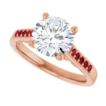 Crimson Pave Engagement Ring