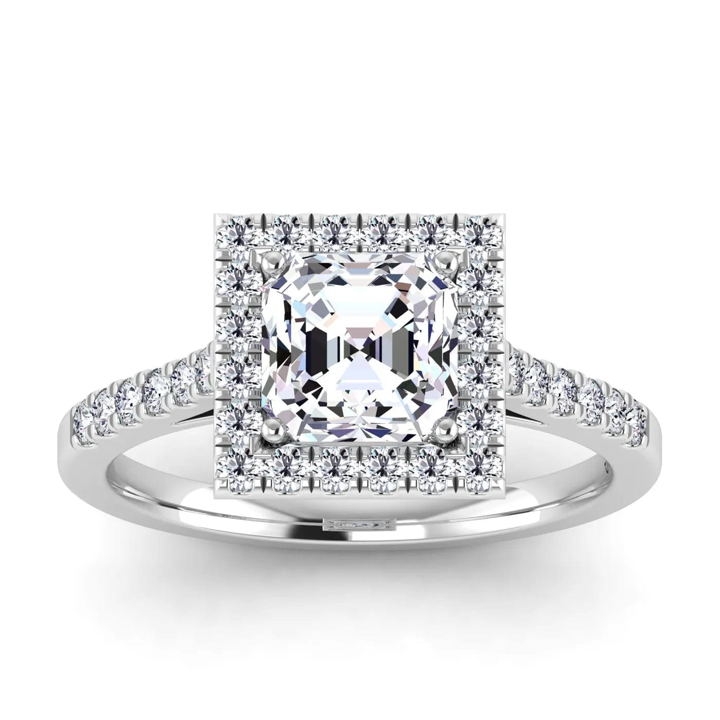Asscher-White Gold|Asscher|14K White Gold|18K White Gold|Platinum