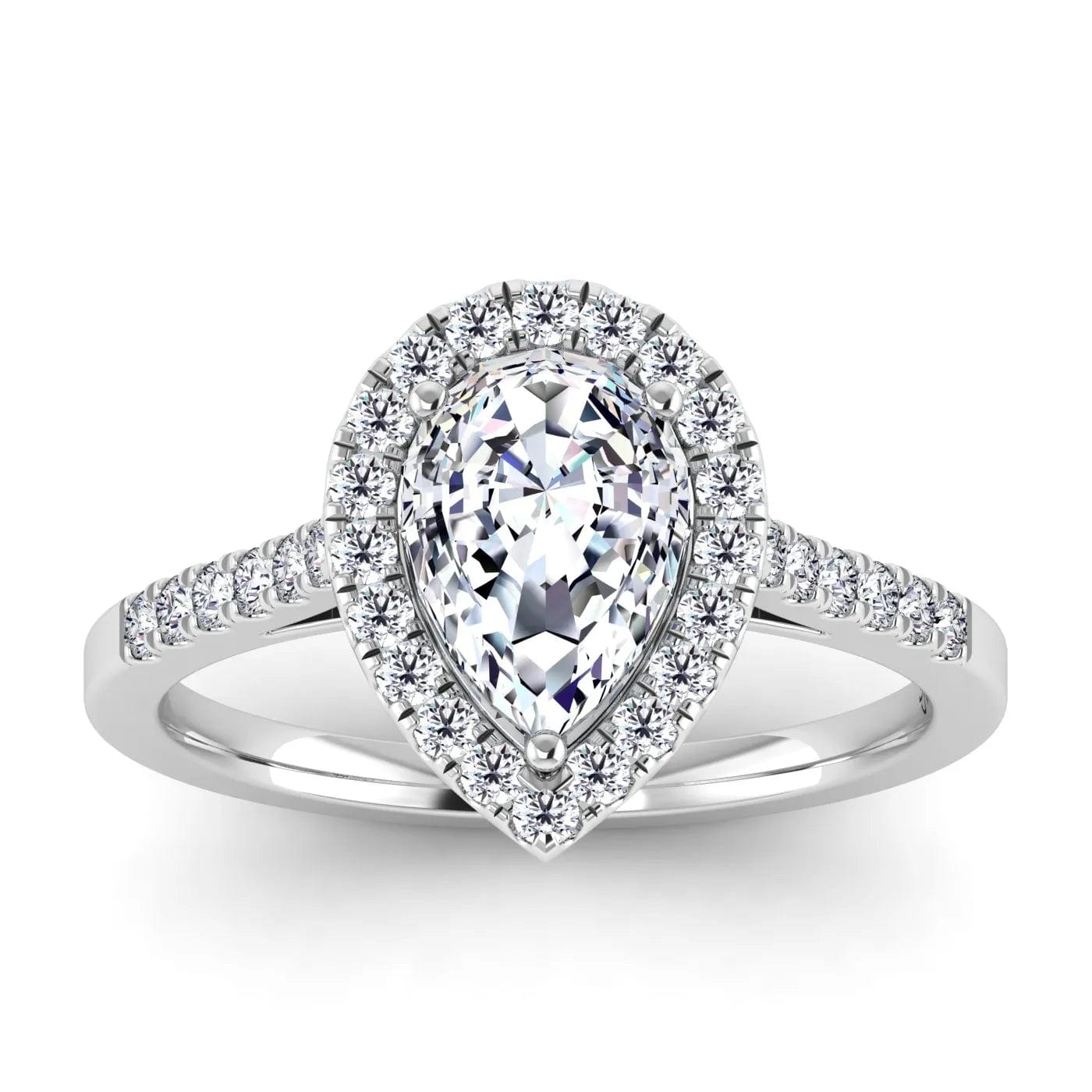 Pear-White Gold|Pear|14K White Gold|18K White Gold|Platinum