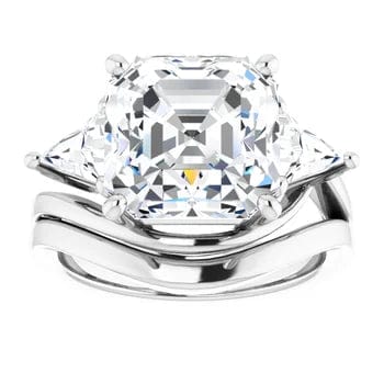 Asscher-White Gold|Asscher|14K White Gold|18K White Gold|Platinum