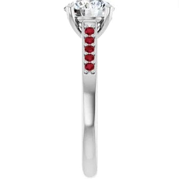 Crimson Pave Engagement Ring