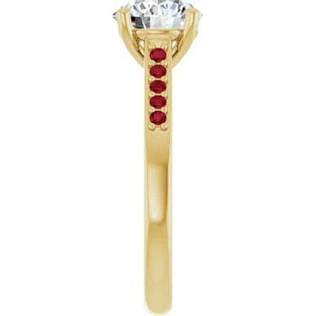 Crimson Pave Engagement Ring