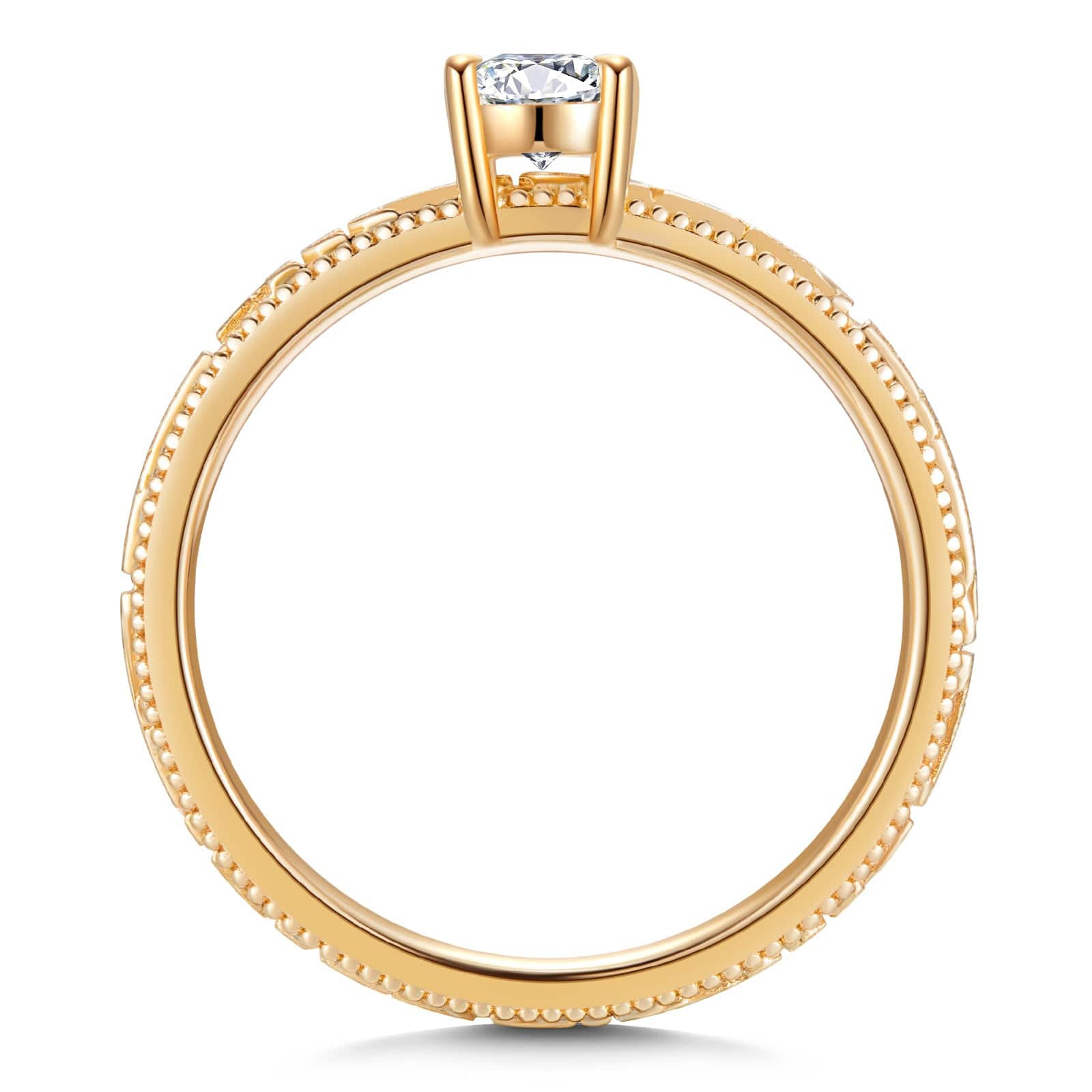 The Destiny Solitaire Engagement Ring - 1.00 Carat 14K Yellow Gold with a Radiant Cut Lab-Grown Diamond