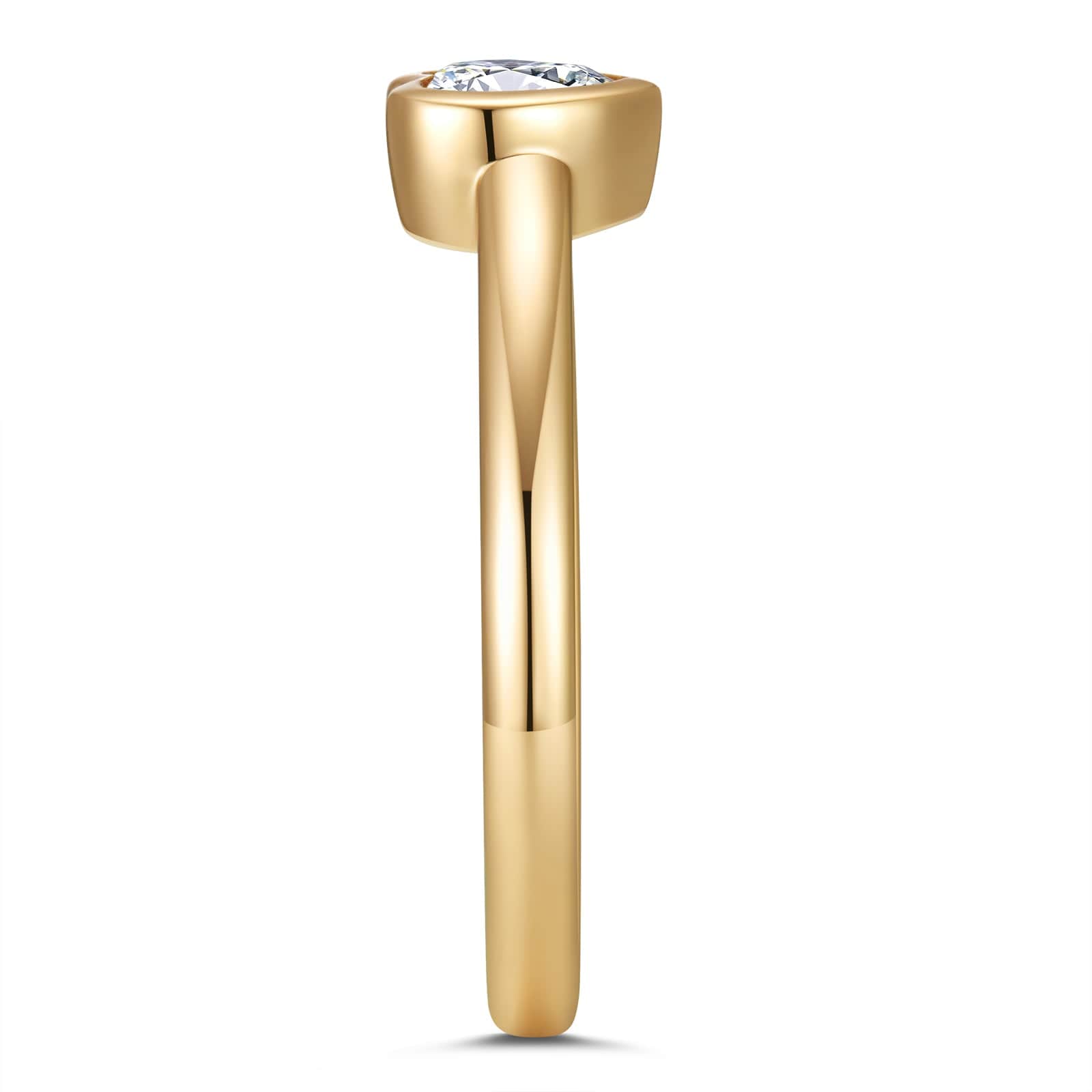 GENUINE LOVE Solitaire Engagement Ring - 1.00 Carat 14K Yellow Gold with a Heart Brilliant Cut Lab-Grown Diamond