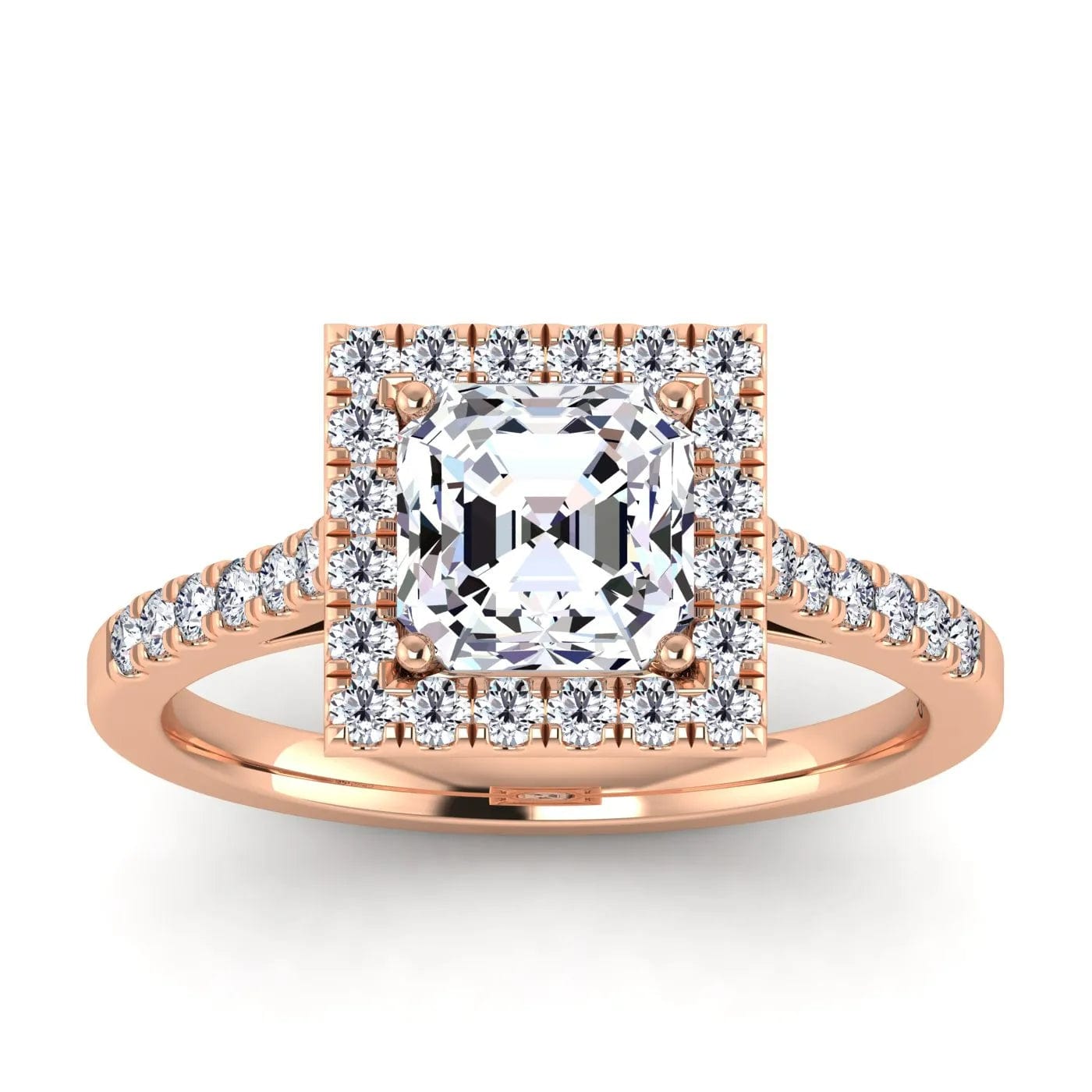 Asscher-Rose Gold|Asscher|14K Rose Gold|18K Rose Gold