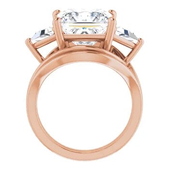 Golden Trio Solitaire Ring