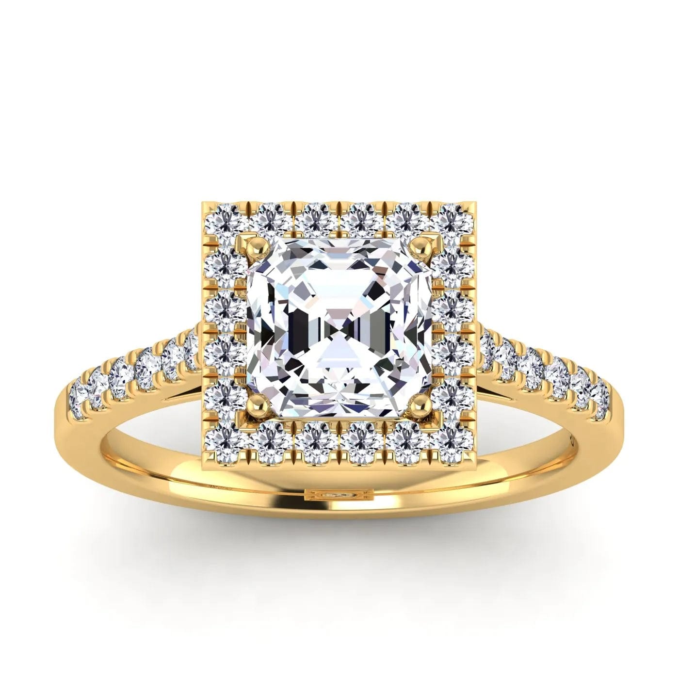 Asscher-Yellow Gold|Asscher|14K Yellow Gold|18K Yellow Gold
